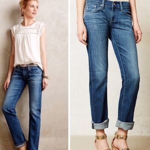 AG Tomboy Relaxed Straight Leg Jeans Medium Wash